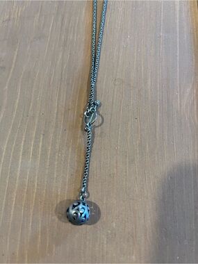 Silpada necklace vintage retired interesitng sterling silver 925 handmade ball